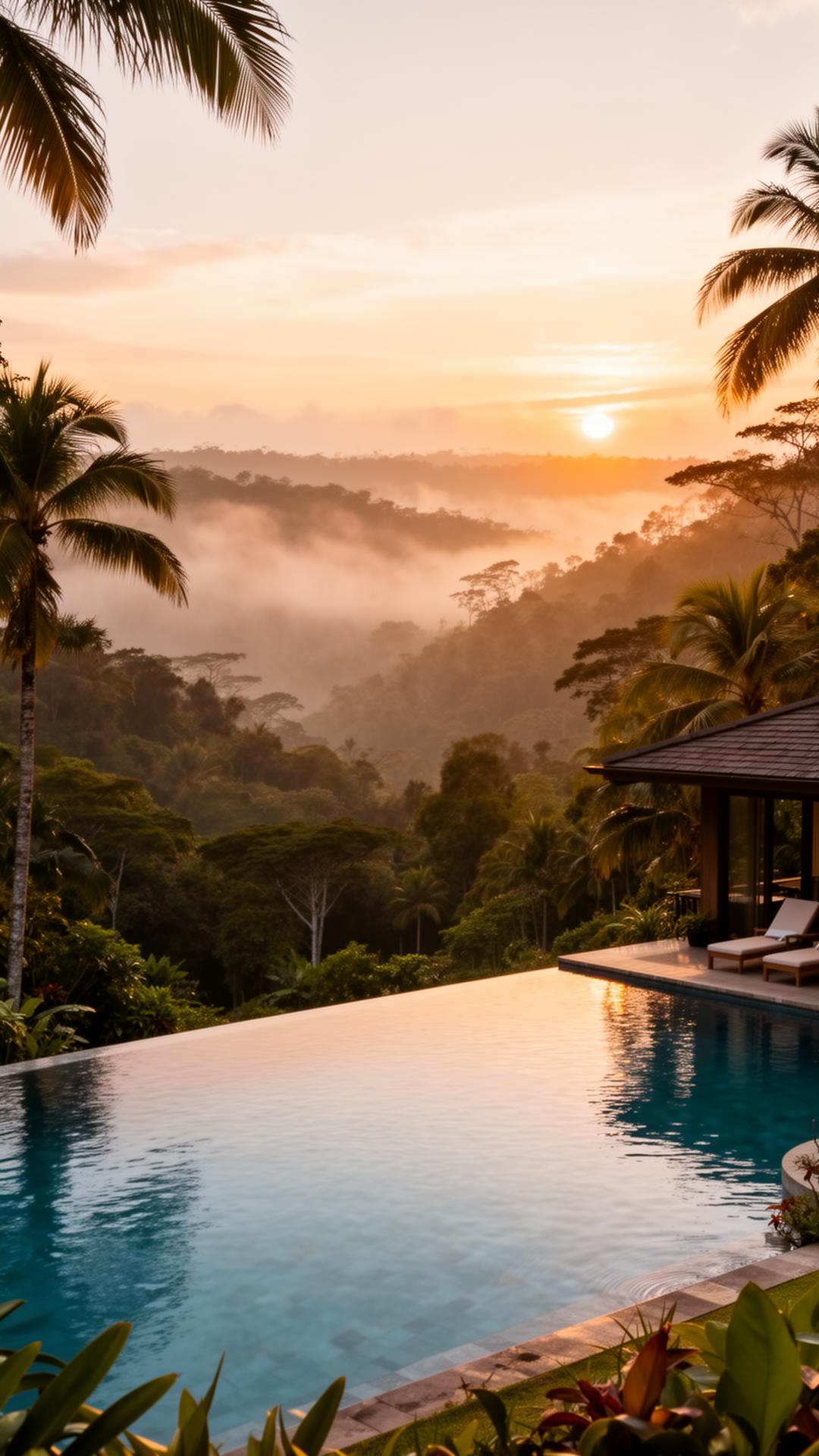 Rythmia infinity pool at sunrise